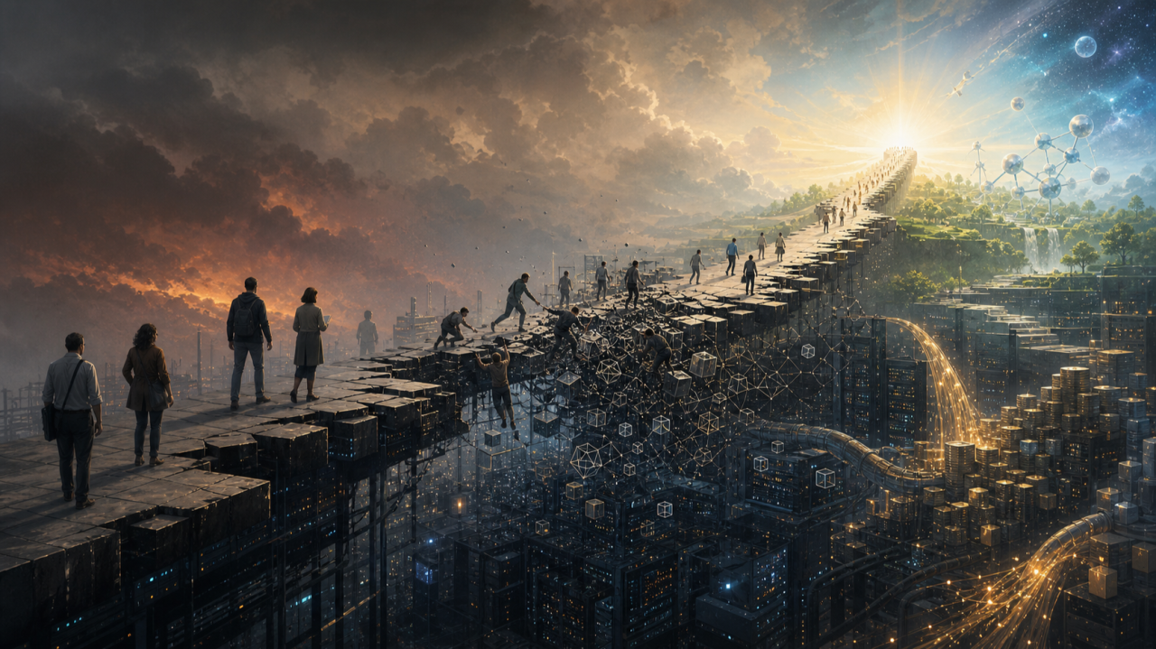 Cover image for Two AI realities - The painful path to a glorious future